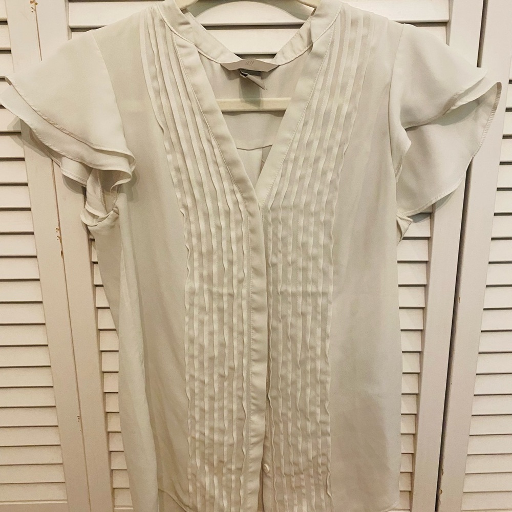 Button Up Business Blouse